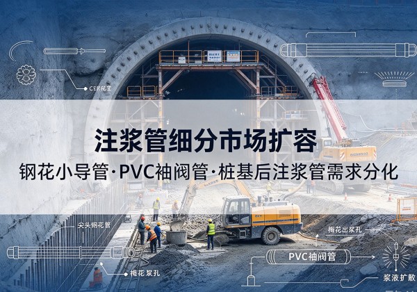 嘉峪关注浆管细分市场扩容，隧道钢花小导管、PVC 袖阀管、桩基后注浆管需求分化